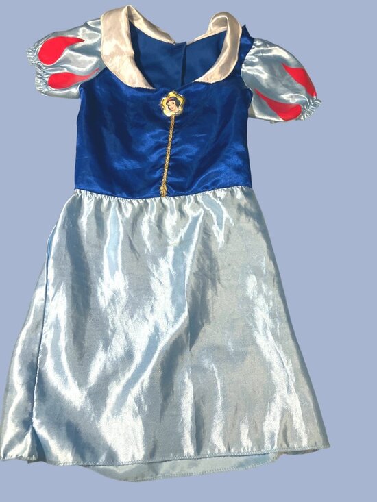 Disney Other - Disney Snow White Kids Costume Size 4-6X Blue/White Dress For Little Princesses